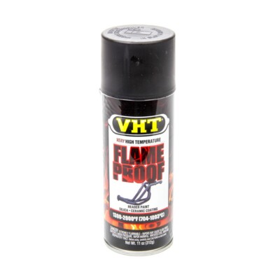 VHT SP102 | Flameproof Header Paint, Flat Black, 11 oz. Aerosol Can (2000°F)