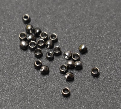 25 Premium NICKEL 1.5mm 1/16 Beads Bead Heads for Fly Tying