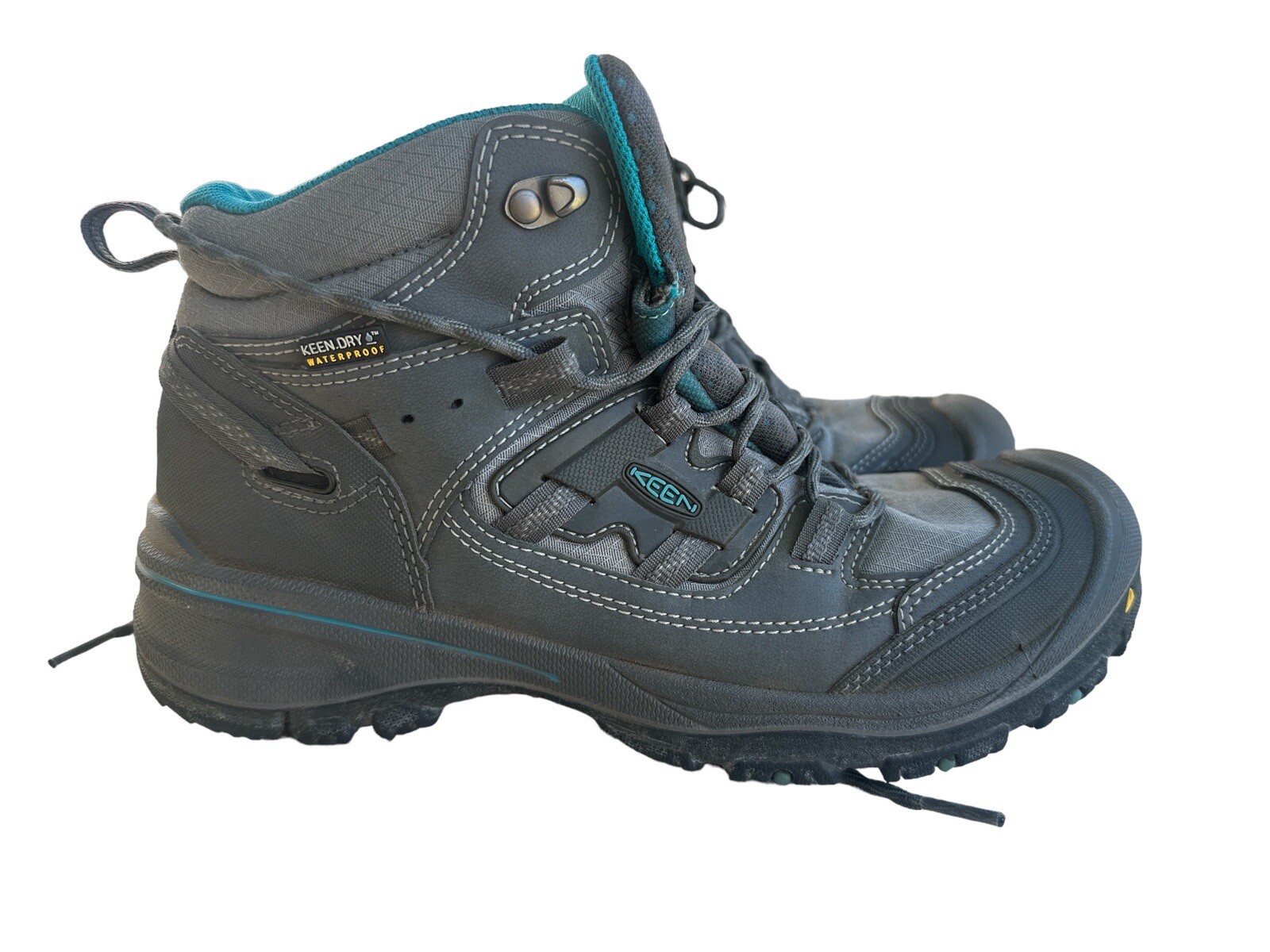 Scarpone da trekking unisex Keen Steens Mid WaterprSteel grigio onda oceanica da donna taglia 8