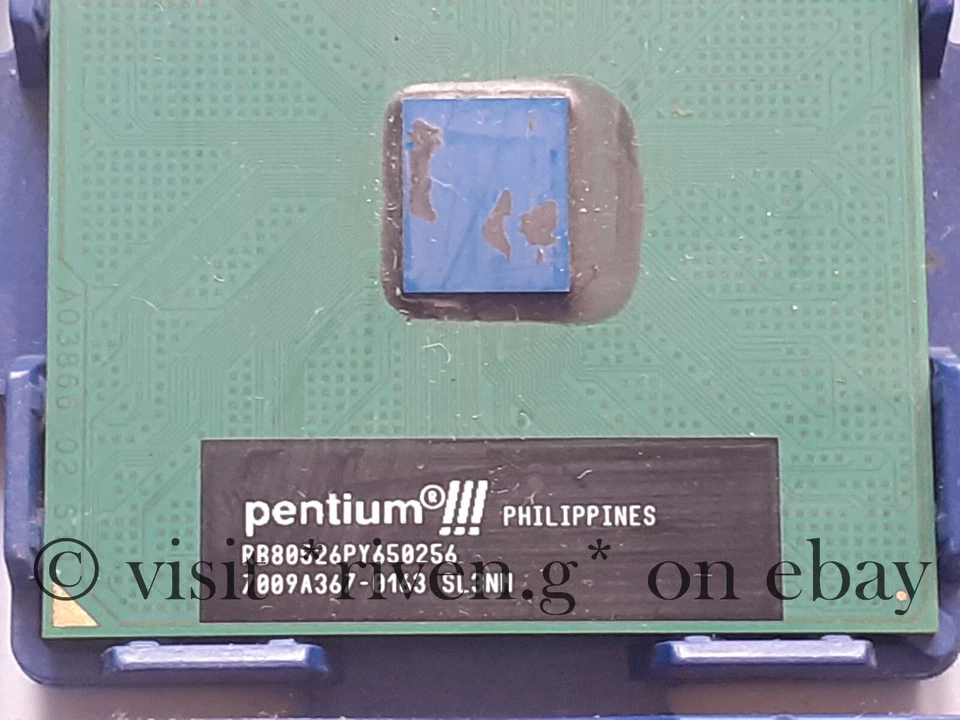 INTEL PENTIUM 3@650 Mhz@SOCKET 370 CPU@COPPERMINE CORE@FULLY TESTED SL3NM@RARE - Image 3 of 4