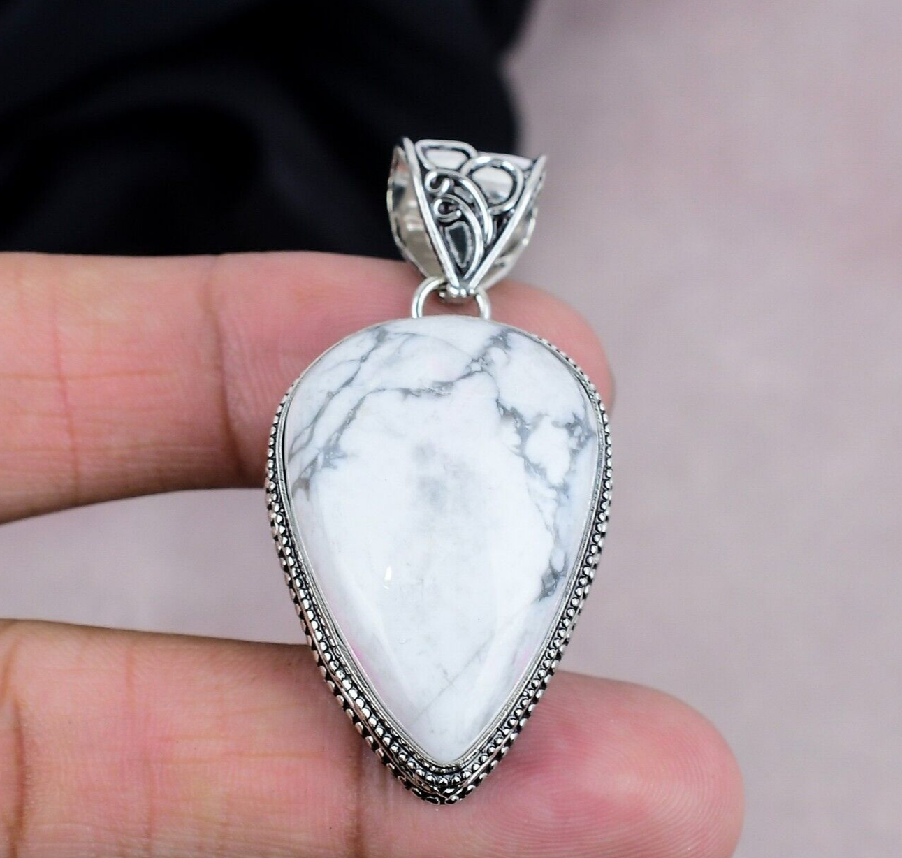 Natural Dendrite Opal Gemstone Pendant 925 Sterling Silver Pendant Jewelry Gift