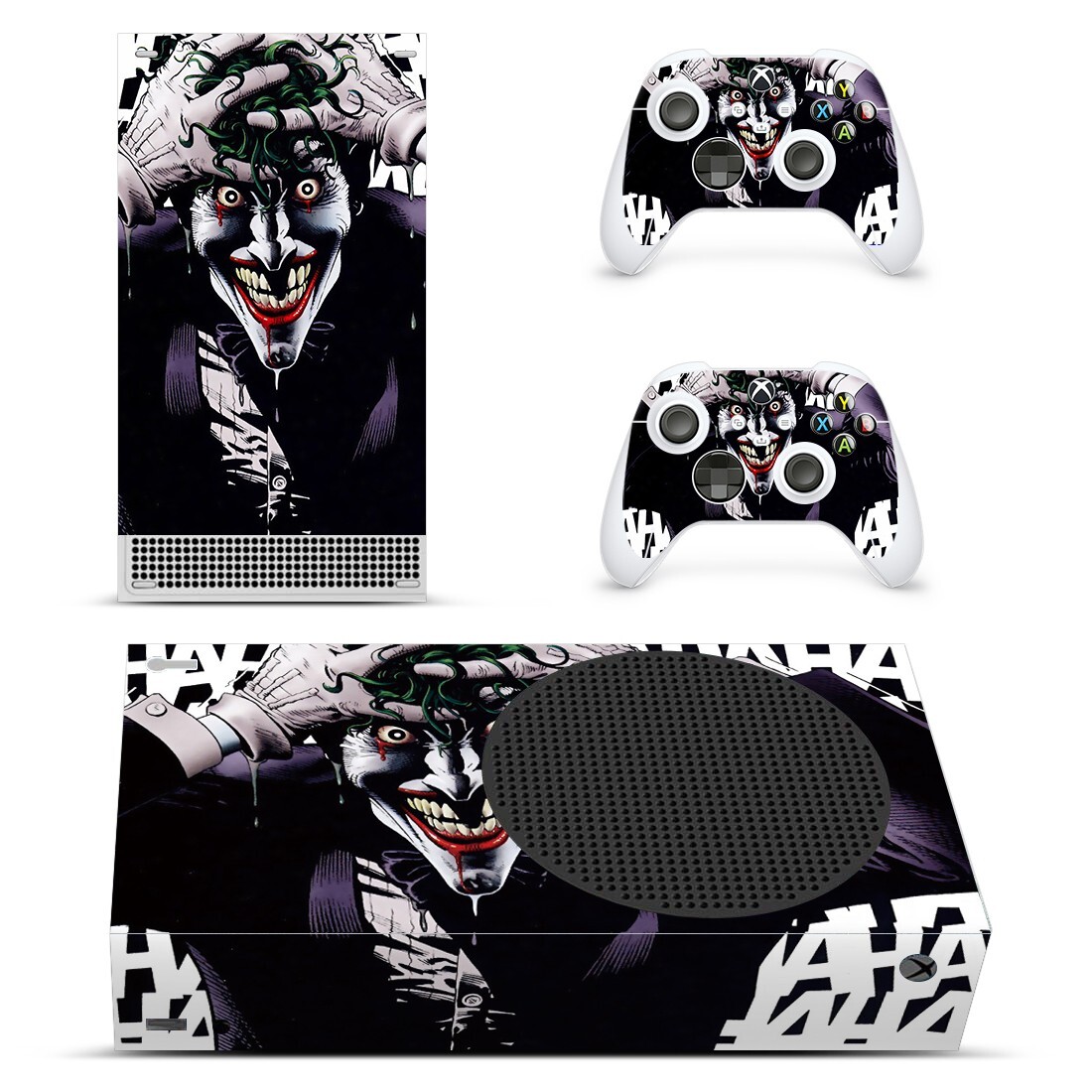 Xbox Series S Console & Controller Skin Sticker Decal Wrap Serious Ha Ha Joker-image