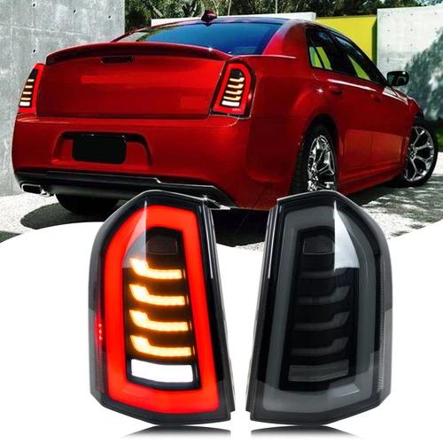 LED Tail Lights for Chrysler 300 300C 2011-2014 Sequential Animation Rear Lamps - Foto 3 di 24