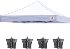 Replacement Canopy Top for Pop up Canopy Tent (10X10, White)