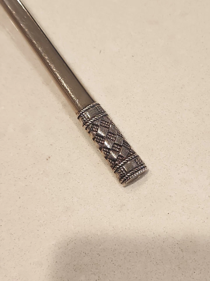 Wallace Sterling GOLDEN AEGEAN WEAVE (1970) Pierced BON BON / NUT SPOON-No Mono - Image 4 of 4