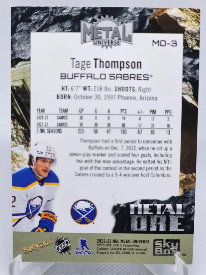 2022-23 Skybox Metal Universe Metal Ore #MO-3 Tage Thompson - Image 2 of 2