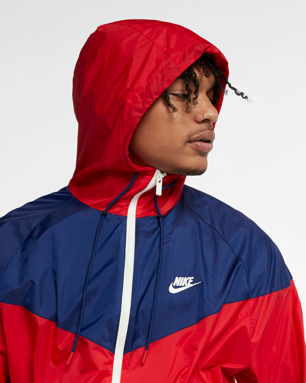 nike windrunner jacket red blue