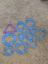 Lot of 10 Creative Memories Cutting Template Cut Out Trimming Heart Cirlce Oval