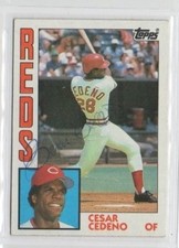 Cesar Cedeno 1984 Topps autographed auto signed card Reds
