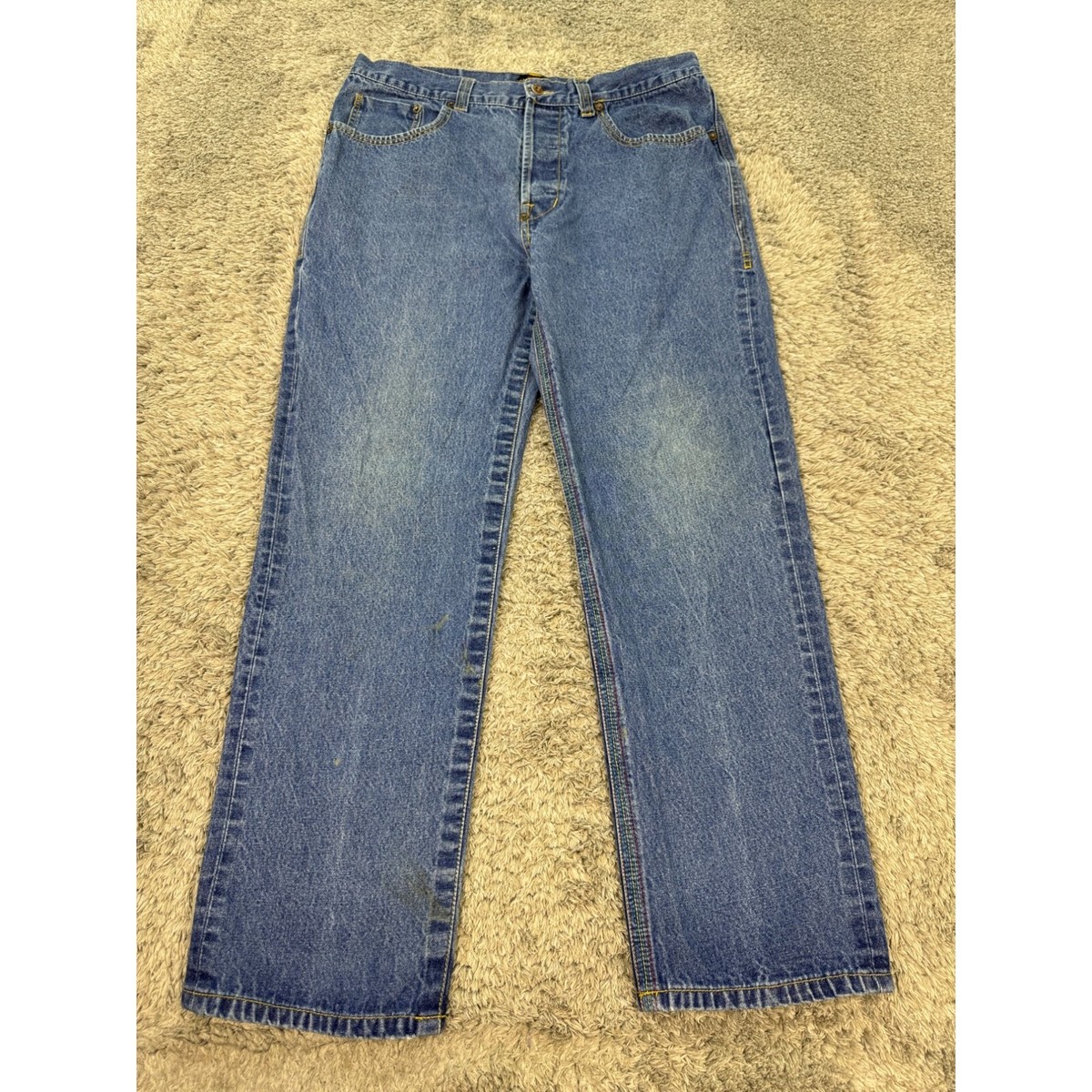 Gino Green Global Jeans Mens 36x30 Button Fly Baggy Hip Hop