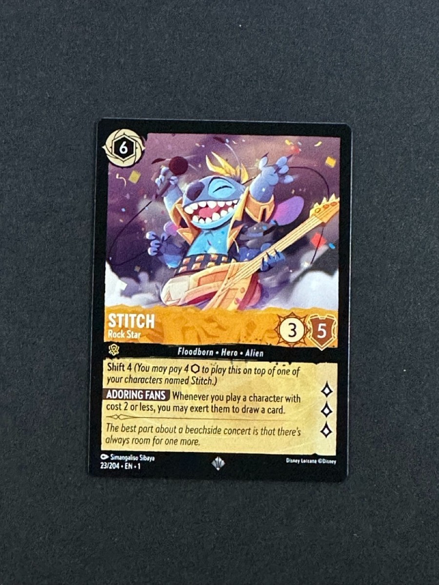 Stitch Rock Star - Disney Lorcana: First Chapter Super Rare 23/204