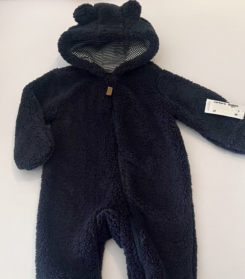 Carters Baby Boy Coat 6 Months Hooded Fleece Bunting Cute 1 PC New eBay