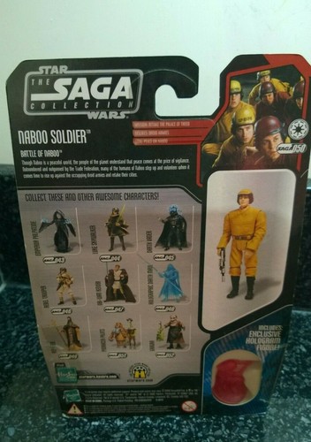 Star Wars The Saga Collection No 50 Naboo Soldier Figure Carded Phantom Menace - Picture 3 of 4