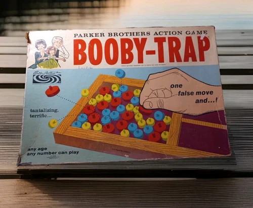 Parker Brothers 1965 BOOBY TRAP Board Game - Made in USA - Vintage Family Fun