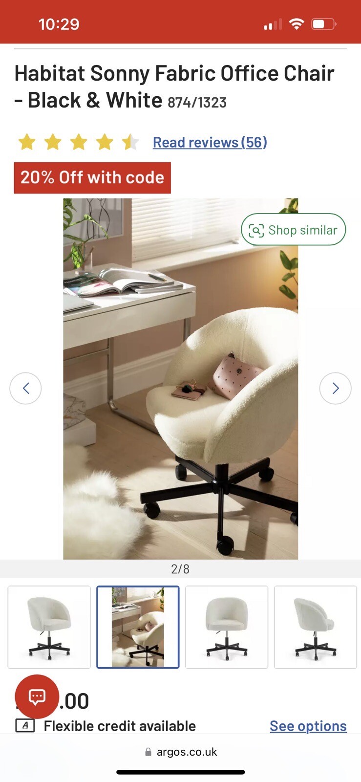 habitat boucle desk chair eBay