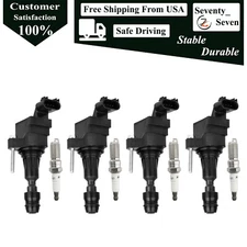 UF491 Ignition Coil and Spark Plug For 2008-2014 Chevrolet Malibu 2.4L 2.2L L4