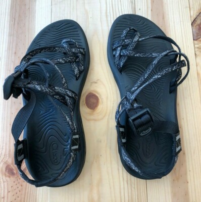 Sandales CHACO Z-Volv X2 Pour Femme - Taille US 6 - Noir Et Gris - Occasion En Bon état