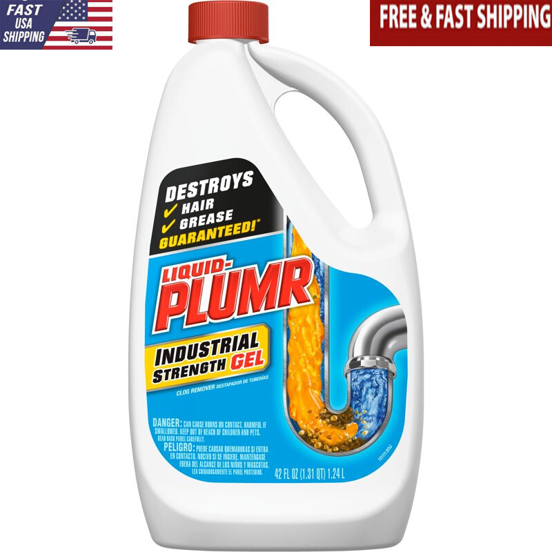 42 fl oz Industrial Strength Unscented Drain Clog Remover Gel Septic Safe-image