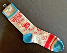BlueQ Socks | Video Game Theme | Men's Crew | Soft Combed Cotton | 7-12 | New 