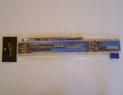 VINTAGE EUREKA SKYDECK MELBOURNE PROMO RULER + PENCIL + SHARPENER STATIONERY SET