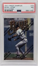 1997 Topps Finest Samples Blue Chips w/Coating Derek Jeter #15 PSA NM 7