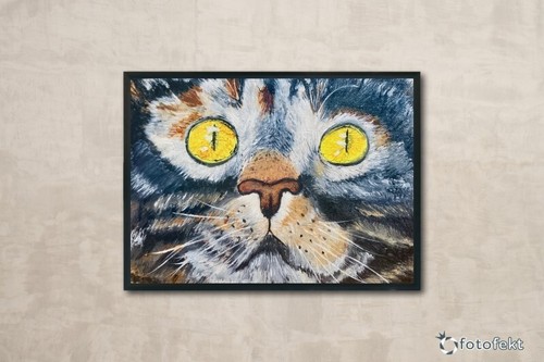 Cat Portrait Cat Oil Painting Gray Cat ArtWork Cat Lovers Gift Cat Portrait Pet - Picture 8 of 10