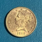 1895 LIBERTY HEAD HALF EAGLE $10 TEN DOLLAR GOLD COIN XF/AU ALMOST UNCIRCULATED