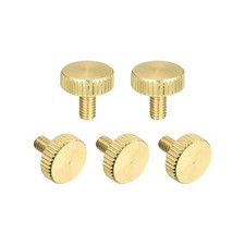 5 x Knurled Thumb Screws M4x8mm Flat Brass Bolts Grip Knobs Fasteners