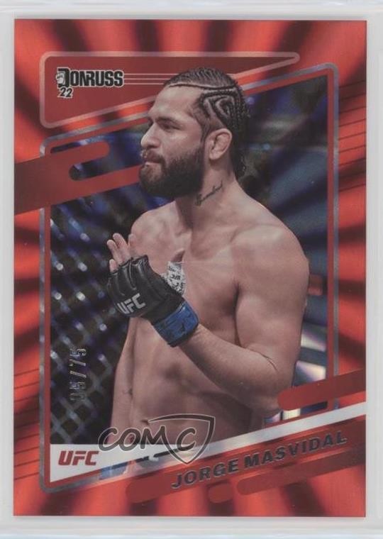 2022 Donruss UFC Holo Red Laser 5/75 Jorge Masvidal #22 0b5q