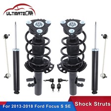 8Pcs Front+Rear Shock Struts & Coil Spring w/ Sway Bars For 2013-2018 Ford Focus