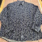 VTG Jhane Barnes 100% Cotton Button Down LS Retro Geometric Pattern Shirt Sz XL