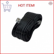 iMBAPrice 50 Feet Long Telephone Extension Cord Phone Cable Line Wire - Black