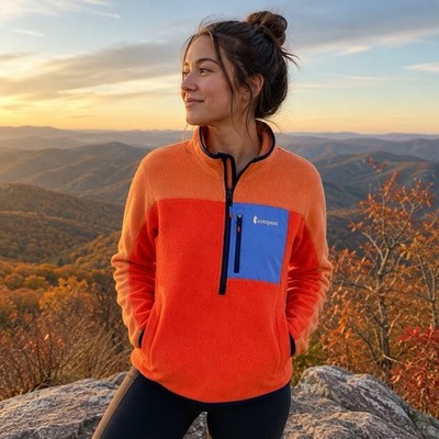 Cotopaxi Abrazo Half Zip Fleece Jacket Womens Size S Nectar Canyon Colorblock
