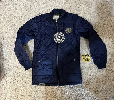 Dixxon Flannel Company THE SALTY Diamond Stitch Quilted Jacket Men Medium Blue