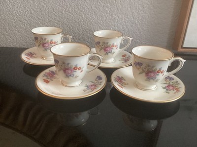 Lamberton Ivory China  Linda Lee  Made in America 2-Piece Demitasse Set for 4