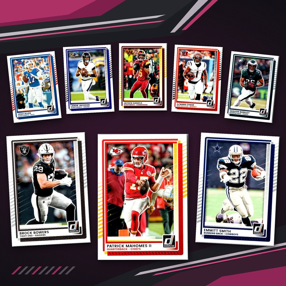 2025 Donruss Football Base #1-200 Pick Your Card NFL Mahomes Jayden Daniels