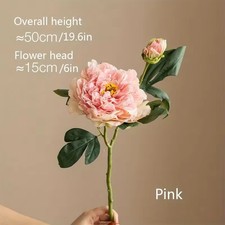 Artificial Peony Flower Bouquet Silk Fake Flowers for Home Table Decor