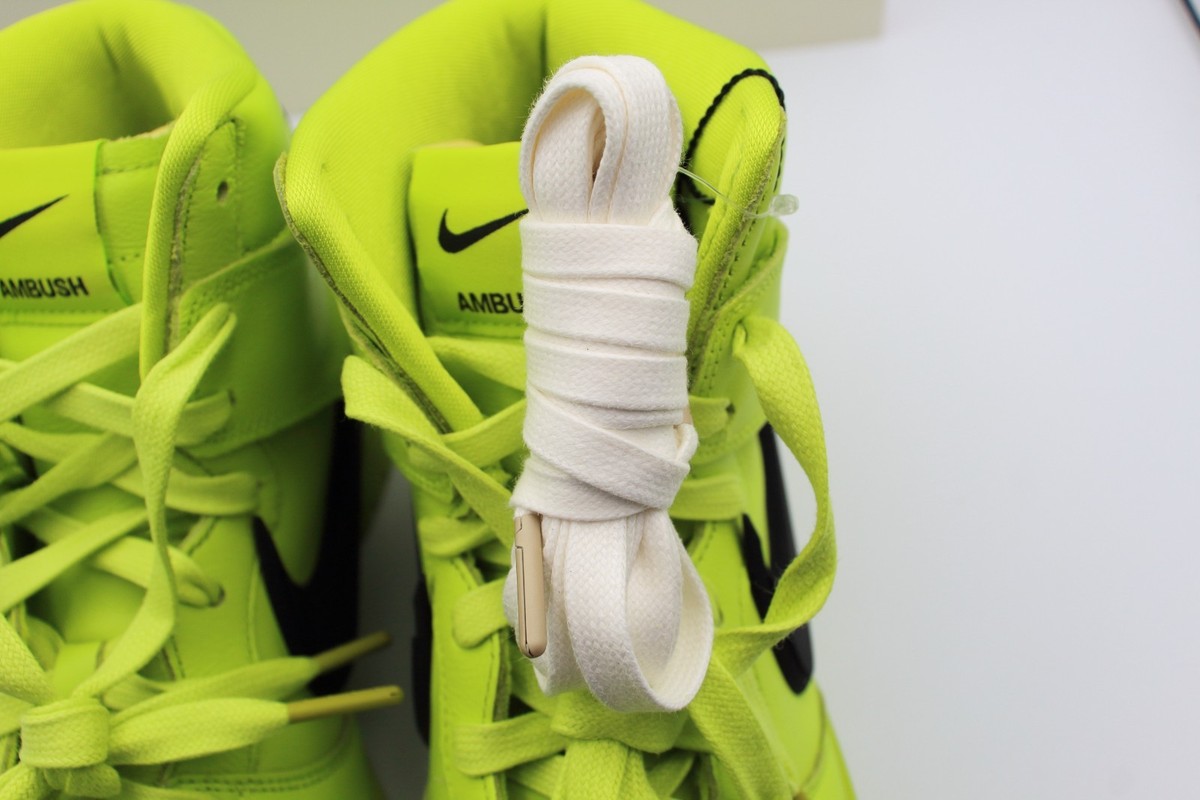 Size 14 - AMBUSH x Nike Dunk High Flash Lime for sale online | eBay
