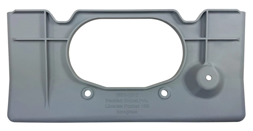 1971-72 PONTIAC GRAND PRIX BOLSO DE PLACA, NOVA REPRODUÇÃO - Imagem 2 de 2