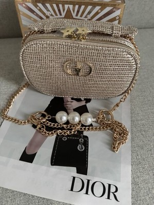 Dior Beauty Pouch Kosmetik Tasche crossbody gold Christmas Limited 2025 mit OVP