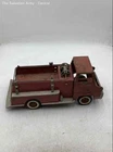 Tonka Red Metal Rolling Wheels Dirty Gas Turbine Pump Rusted Fire Truck Toy