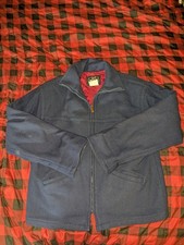 Vintage Women  s Woolrich Blue Wool Jacket Medium Thinsulate Full Zip