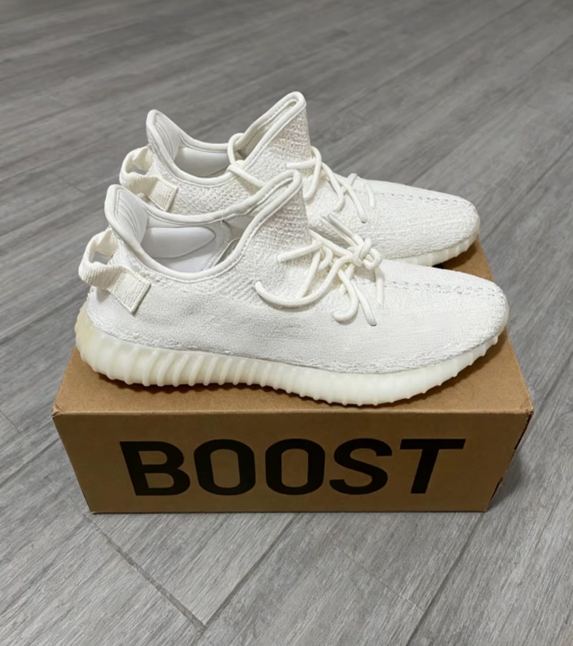 adidas YEEZY Boost 350 V2 all white - Men's Size 7-13 thumbnail 5
