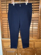 NEW, TERRA & SKY SKINNY MID-RISE JEGGINGS, DKWASH, SIZE 1X (16W-18W)
