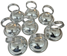 Lot of 8 Chrome Table Number Holder/ Place Card Holders