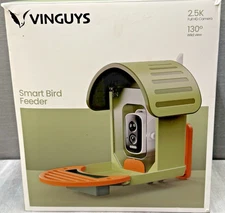 VINGUYS Bird Feeder with Camera, Smart Bird Feeder Auto-Capture 2.5K UHD - Green