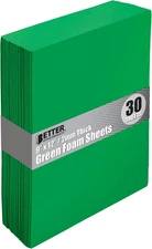 Green EVA Foam Sheets, 30 Pack, 2mm Thick, 9 x 12 Inch, Green Color, for Arts...