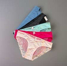 5 Pack Victoria's Secret sz M Stretch Cotton Bikini Panty Underwear Bundle Lot