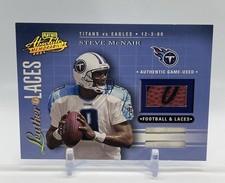2001 Playoff Absolute Memorabilia Steve McNair #LL16 Leather and Laces Combo /75