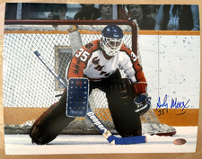 Edmonton Oilers Andy Moog All Star  Signed Autographed 11x14 Photo COA #2